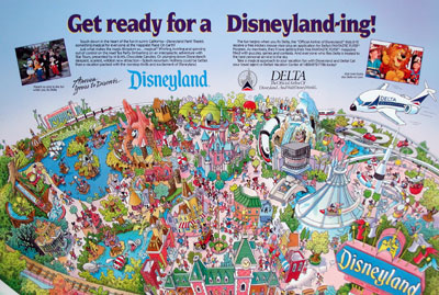 Disneyland / Delta ad, Caroselli print